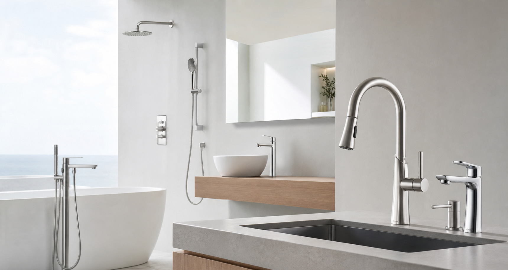 Modern bathroom and kitchen sanitary ware products