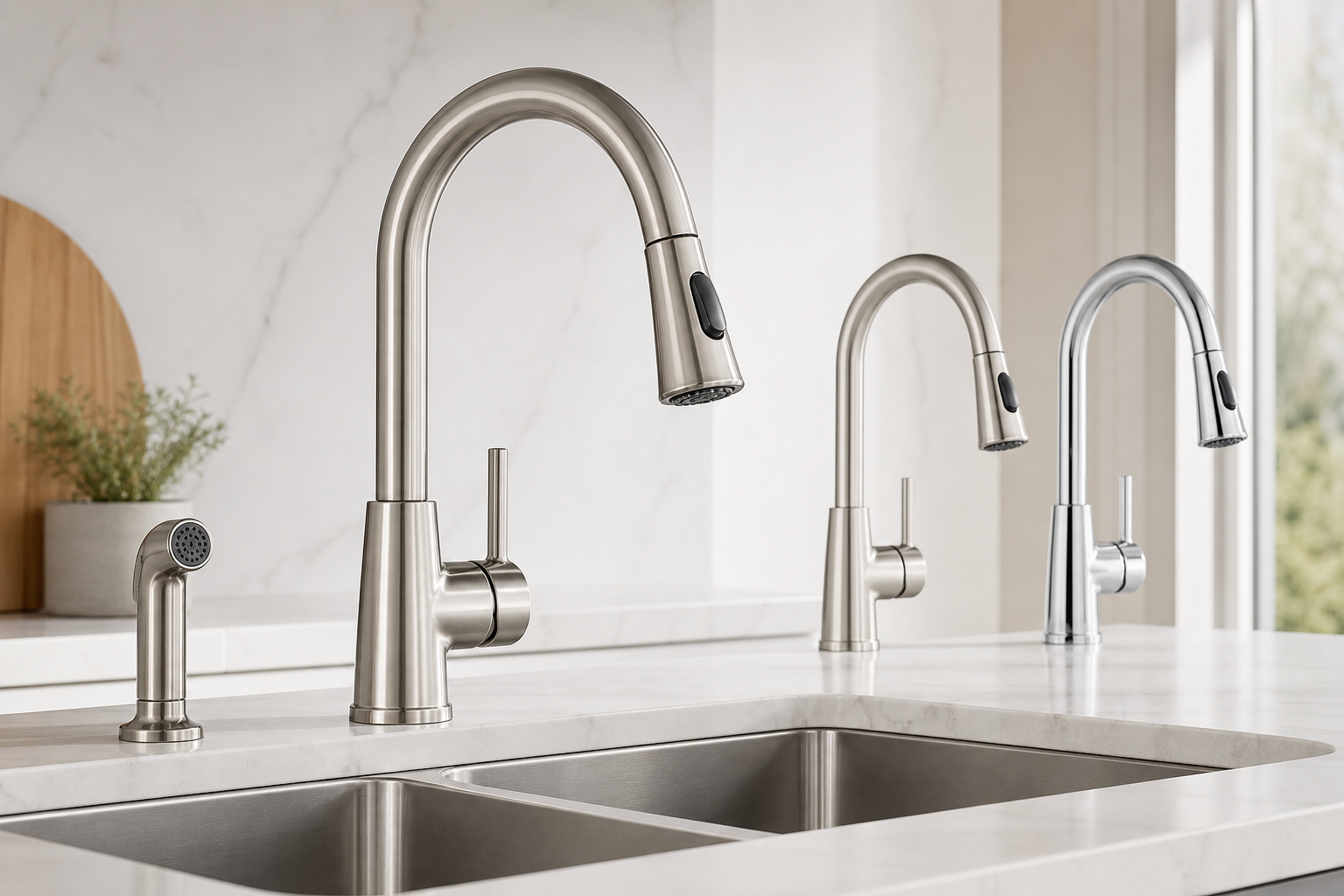 Kitchen faucet product setting