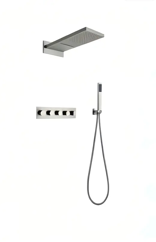 S005 square concealed shower set