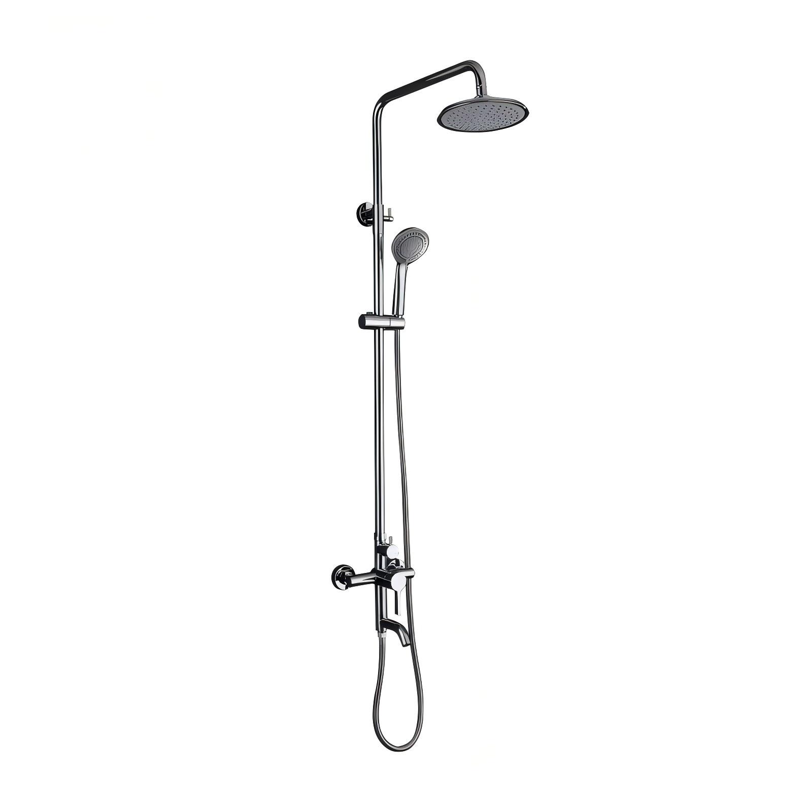 S001 chrome rain shower set