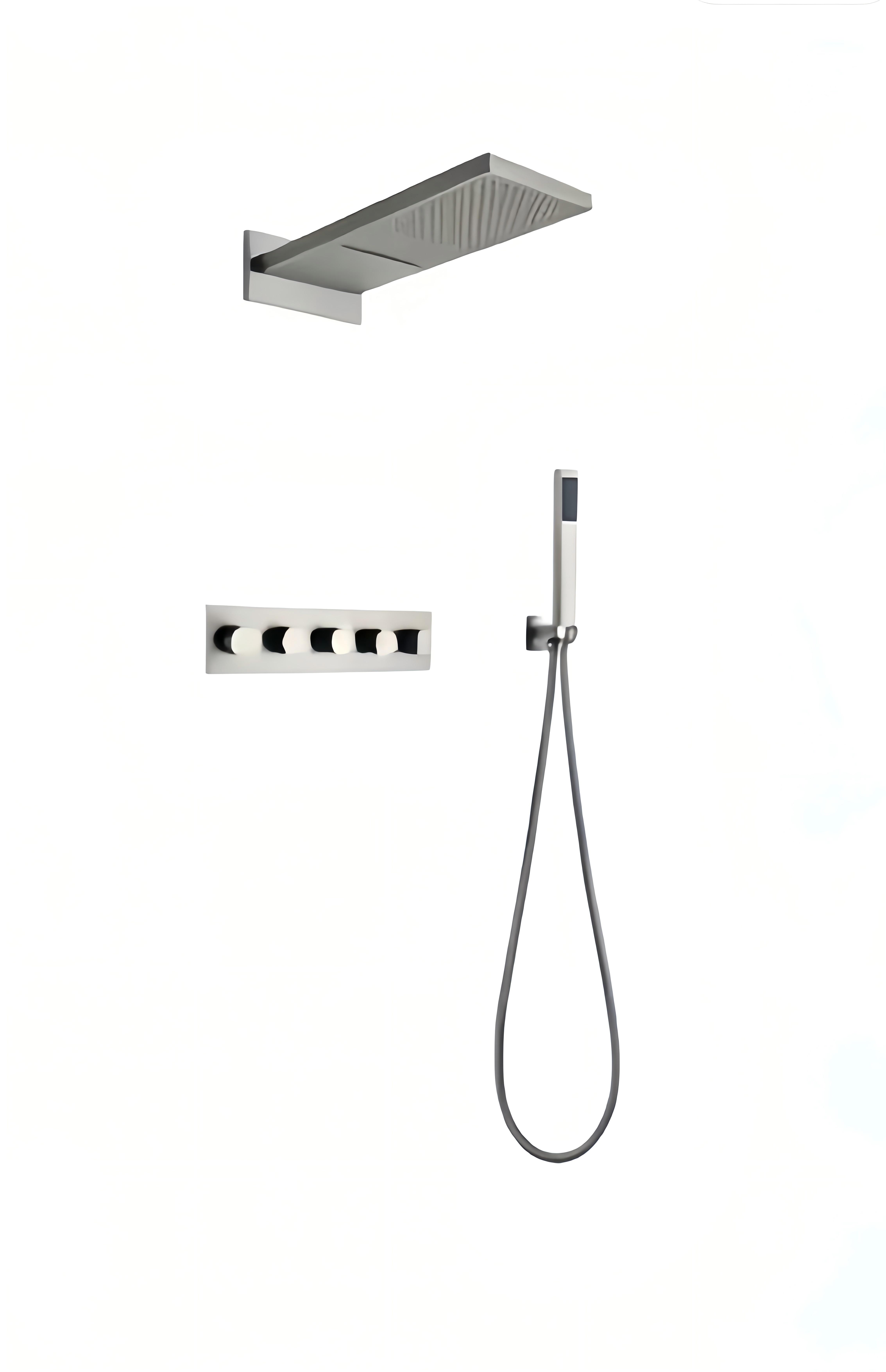 S005 square concealed shower set