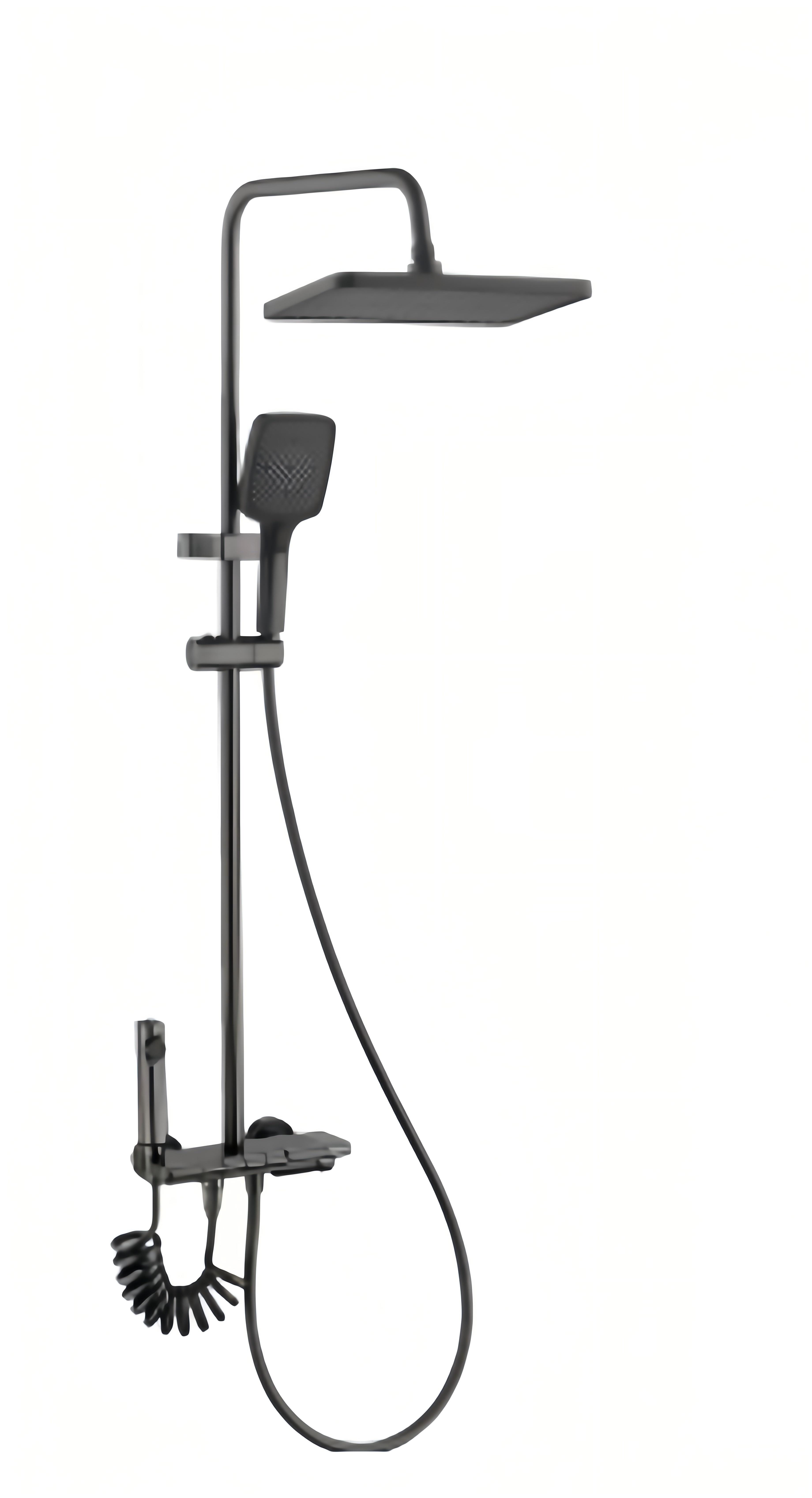 S009 matte black shower set