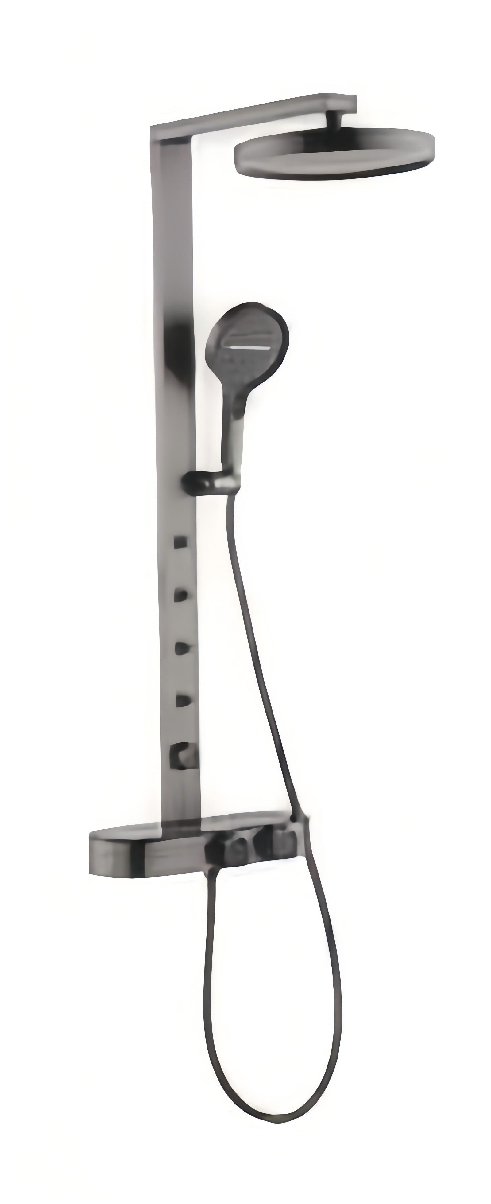 S015 tall black shower column